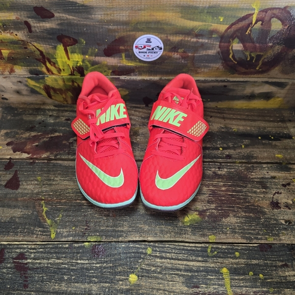 Nike High Jump Elite Bright Crimson Track Spikes FZ9636-600 Men's Size 6.5 - Picture 2 of 8